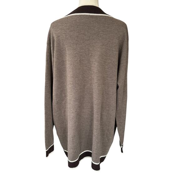 Tuckernuck Lauren Cardigan Sweater Wool Brown Oversized‎ Size XXL - Picture 2 of 9